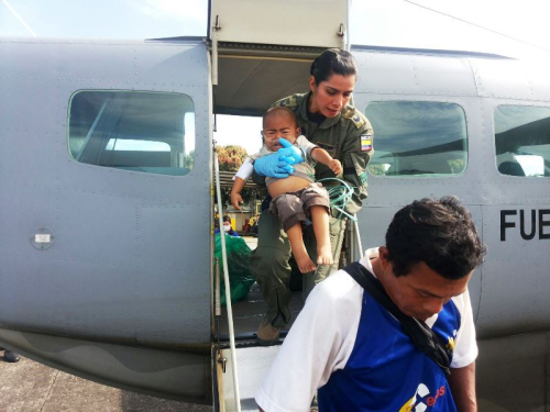 Fuerza Aérea salva la vida de un menor de 3 años en el Vichada 