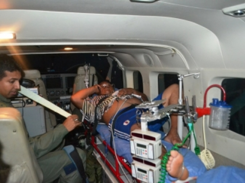 Paciente con apendicitis es trasladado por la Fuerza Aérea en el Meta