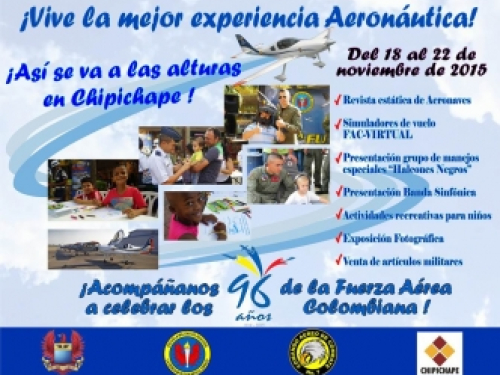 En Cali se celebrará los 96 años de la Fuerza Aérea Colombiana