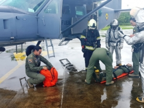 El Grupo Aéreo del Amazonas realiza simulacro de accidente aéreo