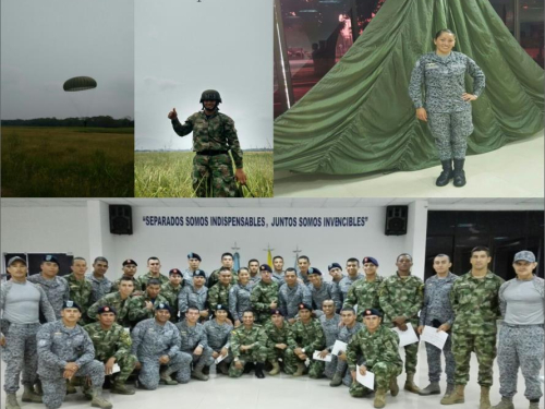 Primera mujer alférez paracaidista de la Fuerza Aérea Colombiana 