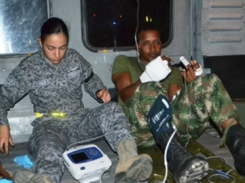 Fuerza Aérea evacuó Suboficial del Ejército Nacional