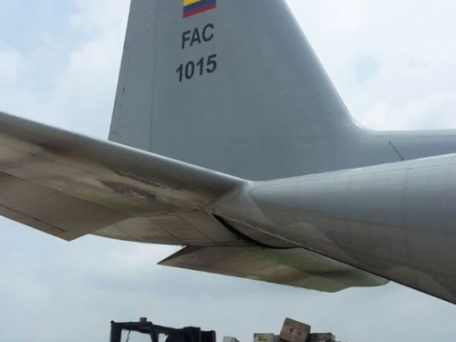 Fuerza Aérea transporta ayuda humanitaria a la Guajira
