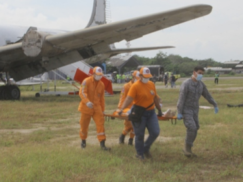 Fuerza Aérea y Aeropuerto Ernesto Cortissoz realizaron simulacro de secuestro y emergencia aérea