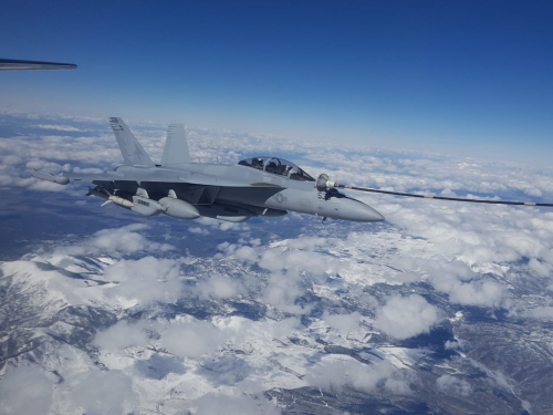 Avión Tanquero de la Fuerza Aérea Colombiana realiza primera misión con aviones EA-18 en Red Flag 2019