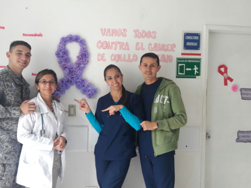 Base Aérea de Madrid adelanta campañas de prevención de cáncer de cuello uterino.