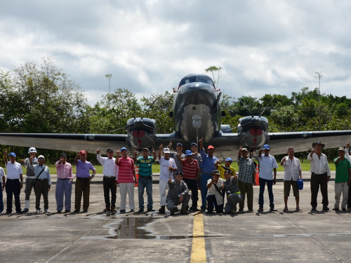 Grupo Aéreo del Amazonas, celebra día del padre a abuelos del Hogar “San José”