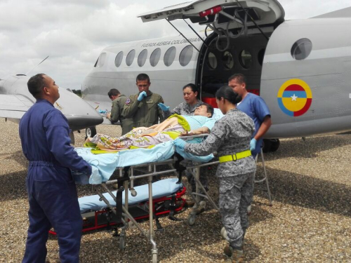 Fuerza Aérea Colombiana realizó traslado aeromédico en el departamento de Bolívar 