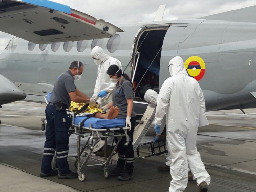 Fuerza Aérea Colombiana realizó traslado de Soldado del Ejército Nacional en grave estado de salud