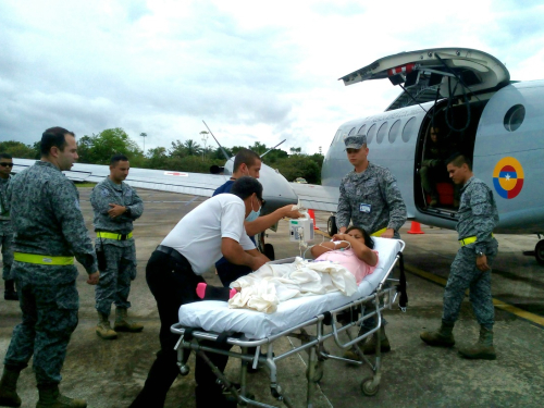 Fuerza Aérea Colombiana realiza transporte aeromédico de paciente en delicado estado de salud