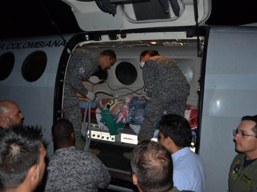Fuerza Aérea Colombiana realiza traslado aeromédico humanitario desde Brasil 