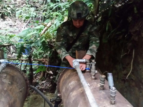 Durante operación contra el narcotráfico en Nariño, Fuerzas Armadas ubican dos laboratorios para procesamiento de alcaloides