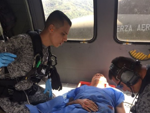 Fuerza Aérea evacuó Policía herido desde el municipio de Giraldo