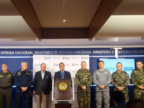 Ministro de Defensa Nacional resalta la labor operacional de la Fuerza Aérea Colombiana 