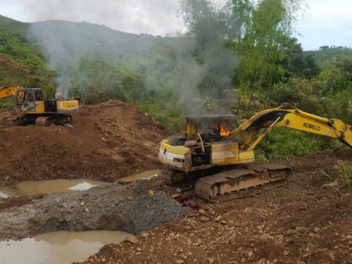 Operación contra la minería ilegal en el Cauca