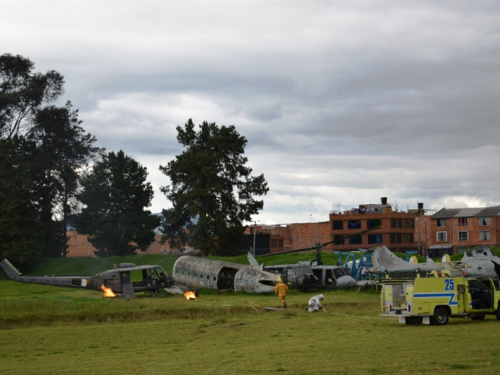 Simulacro de accidente aéreo en Caman 