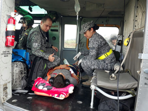 Fuerza Aérea Colombiana realiza evacuación aeromédica en Caquetá