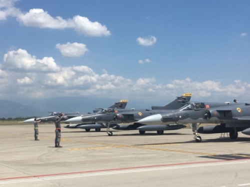 Aviones Kfir de la Fuerza Aérea Colombiana realizan ejercicio Fighter Drag