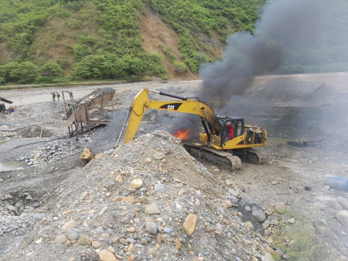 Contundente operación contra la explotación ilícita en departamento del Cauca 