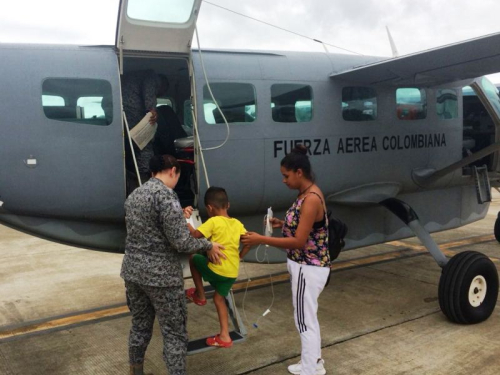 Fuerza Aérea salva la vida de un menor en Carepa