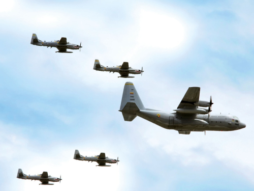 Fuerza Aérea prepara imponente revista aérea para conmemoración del Día de la Independencia