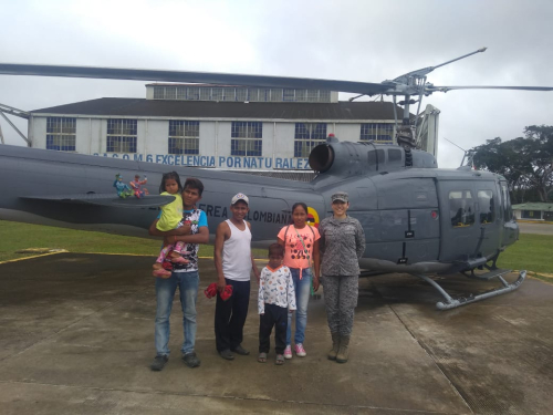 Comunidad de la etnia huitoto visitó la Base Aérea de Tres Esquinas, Caquetá