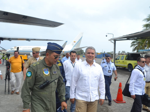 El Presidente de Colombia Doctor Iván Duque Márquez visita el Grupo Aéreo del Caribe