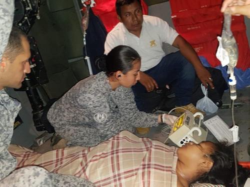 Fuerza Aérea salva vida de una mujer indígena en estado de embarazo
