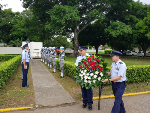 Comando Aéreo de Combate No. 1 realiza ofrenda floral en honor al Capitán Germán Olano