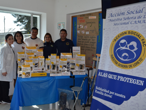 El Comando Aéreo de Mantenimiento recibe donación de insumos ortopédicos por parte de la Acción Social Nuestra Señora de Loreto-CAMAN