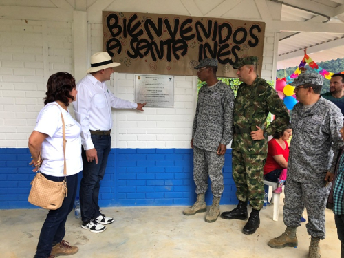 El Centro Educativo de la vereda Santa Inés fue inaugurado y entregado a la comunidad