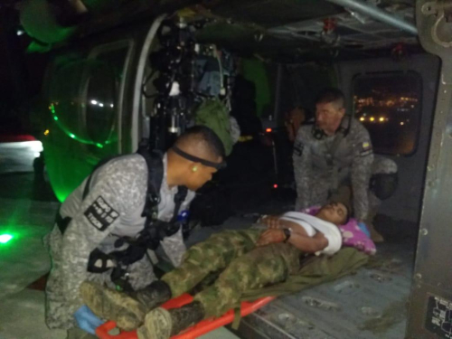 En un helicóptero ángel se salva la vida de un soldado profesional en Antioquia