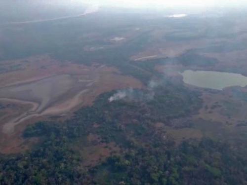 La Fuerza Aérea apoyó la extinción de incendios en el departamento de Bolívar
