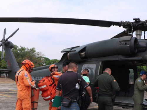 Operación de rescate de cuerpos por accidente aéreo en el Meta
