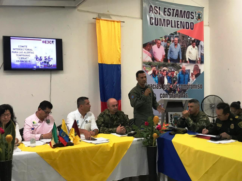 Autoridades departamentales analizaron tema de orden público en el Sur del Tolima