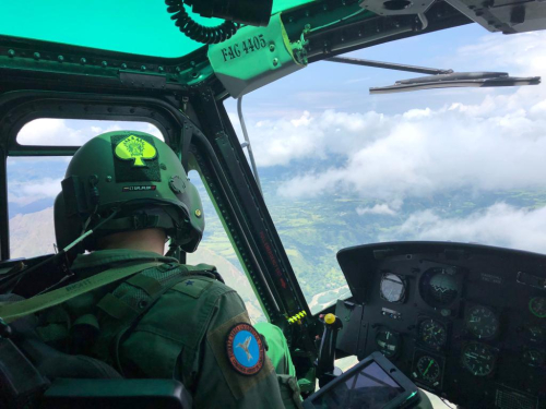 Fuerzas Militares y Policía, sobrevolaron los principales ejes viales del departamento del Tolima.