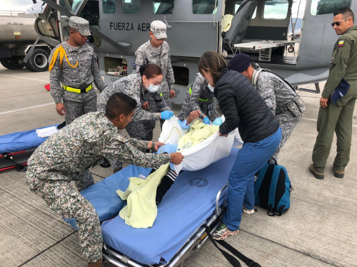Aeronave medicalizada del CACOM 6 salvaguarda la vida de tres personas en el sur del país