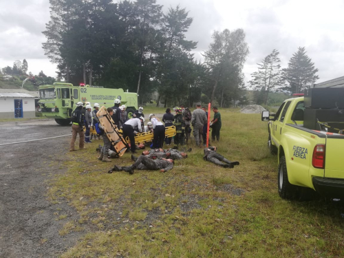 Simulacro de accidente aéreo fue realizado como parte de la preparación para la F-AIR 2019