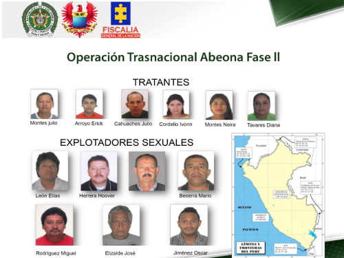 13 personas capturadas en operación conjunta contra la trata de personas en el Amazonas