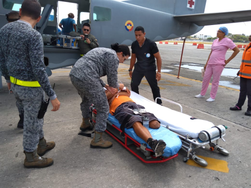 Adulto con posible condición cerebro vascular es trasladado por el Grupo Aéreo del Caribe