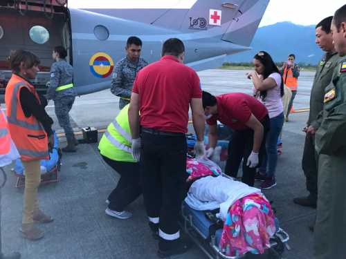 Wanda ya se encuentra en Ibagué gracias a la Fuerza Aérea Colombiana