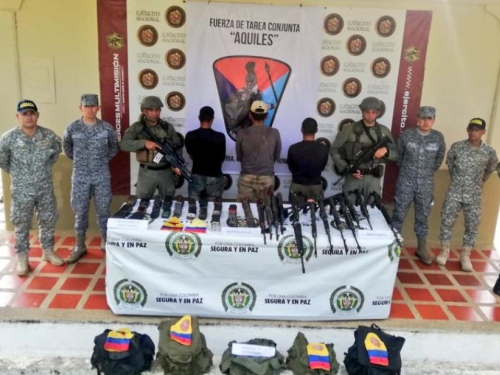 Capturados integrantes de los "Caparros" en el Bajo Cauca