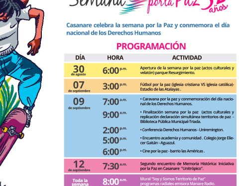 El Grupo Aéreo del Casanare participará en la semana por La Paz de Yopal