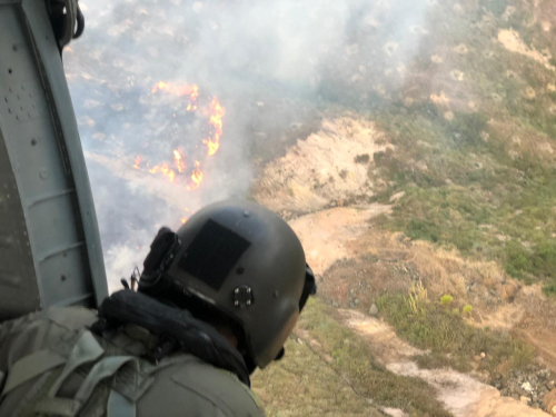 Acción permanente y oportuna de la Fuerza Aérea Colombiana para controlar incendios forestales