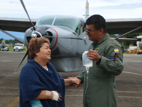 Balance de labores de apoyo humanitario de la Fuerza Aérea Colombiana tras reapertura de la Vía al Llano
