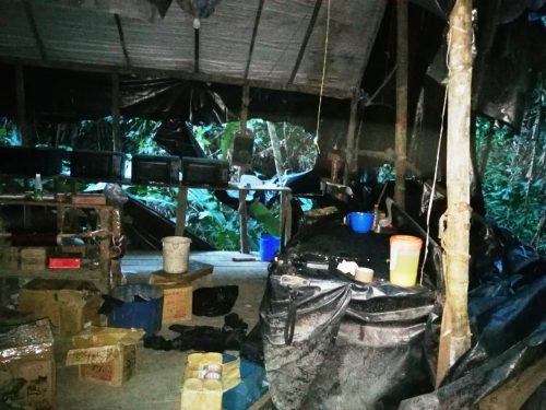 Desmantelado laboratorio para el procesamiento de clorhidrato de cocaína en el Cauca