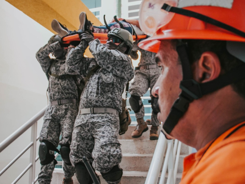 El Comando Aéreo de Combate No. 1 participó en el Simulacro Nacional de Respuesta a Emergencias en Puerto Salgar