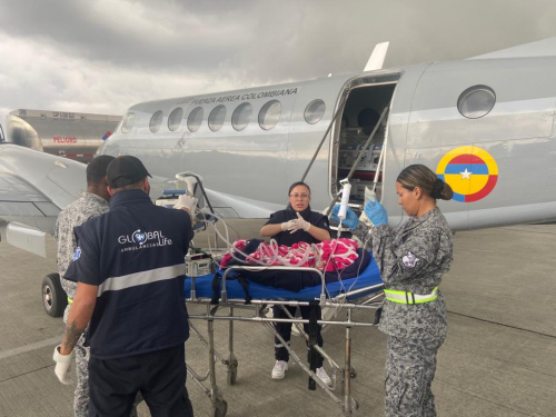 Oportuno traslado  aeromédico permitió salvar la vida de una bebé en Montería 
