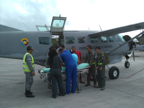 Adulta mayor isleña, fue trasladada por la Fuerza Aérea Colombiana