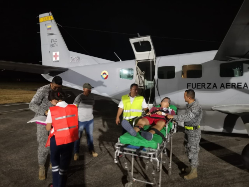 Menor de Edad fue trasladado por su Fuerza Aérea Colombiana 